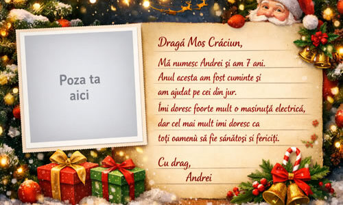 scrisoare mos craciun model