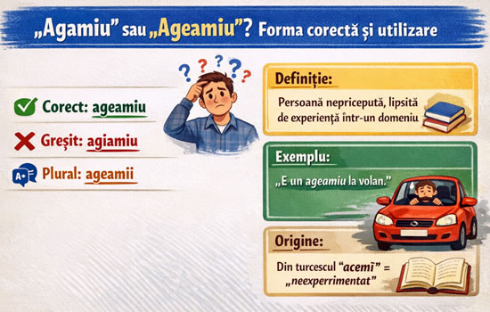 Agiamiu sau Ageamiu- sinonim, definitie Dex