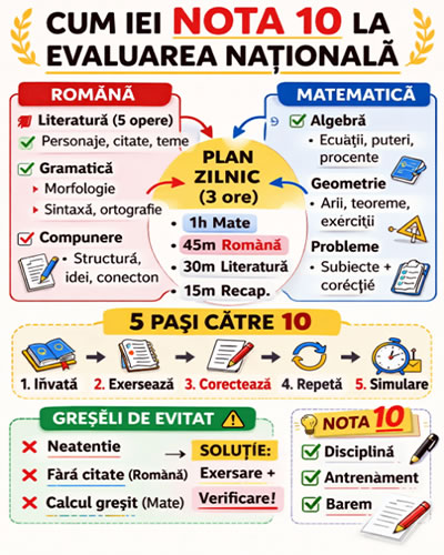 Evaluarea nationala de nota 10