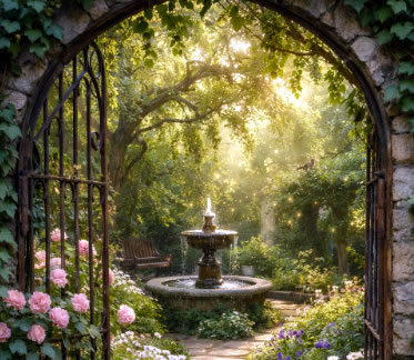 Compunere de 20 - 30 rânduri descrie o grădină secretă