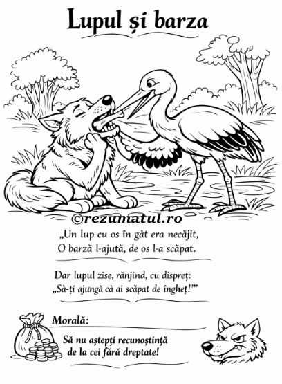 Lupul și barza