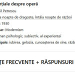 Pregatire test Ultima noapte de dragoste